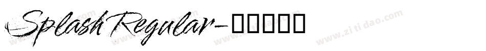 Splash Regular字体转换